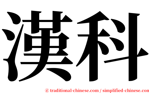 漢科 serif font