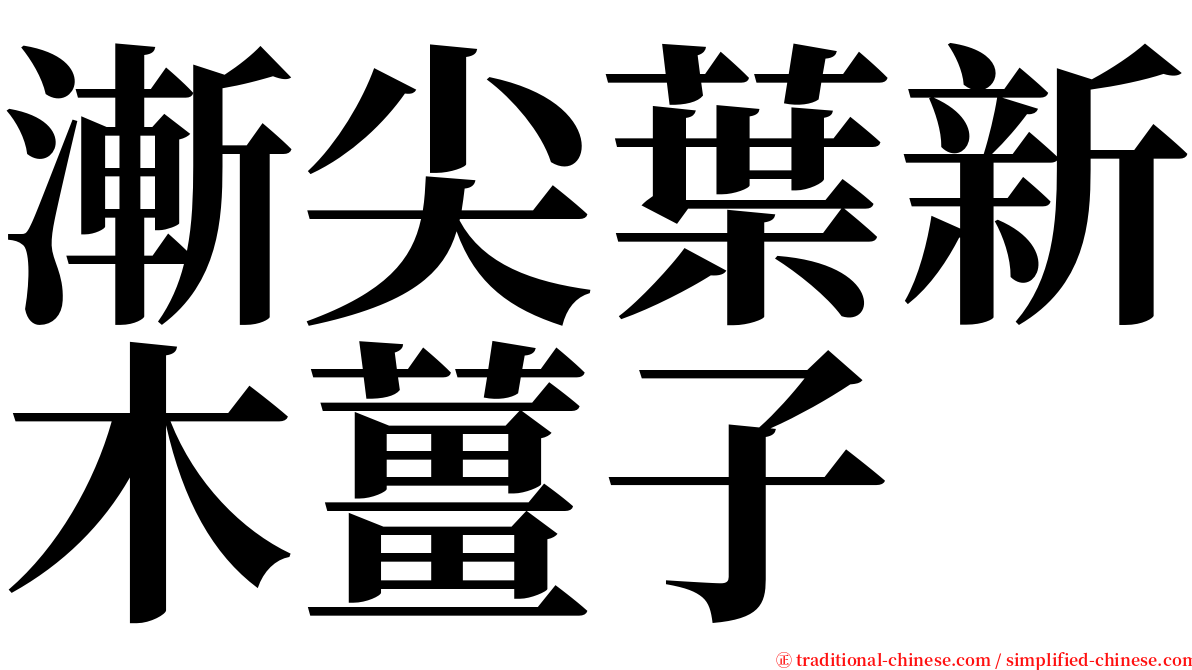 漸尖葉新木薑子 serif font