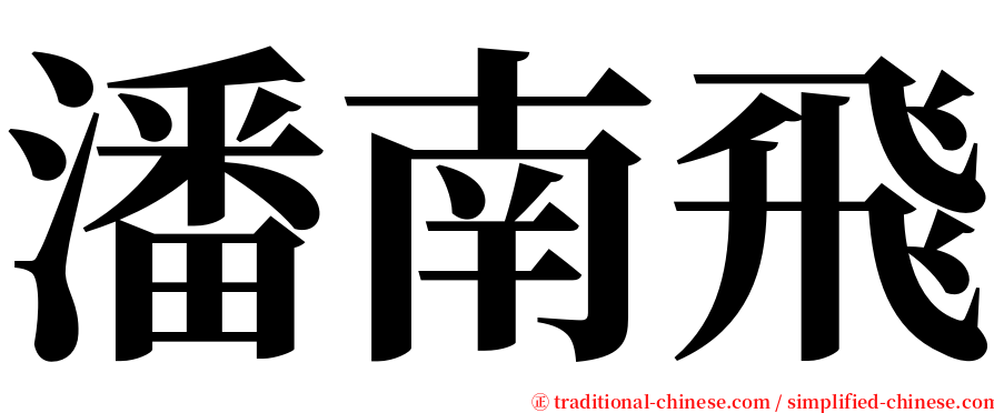 潘南飛 serif font