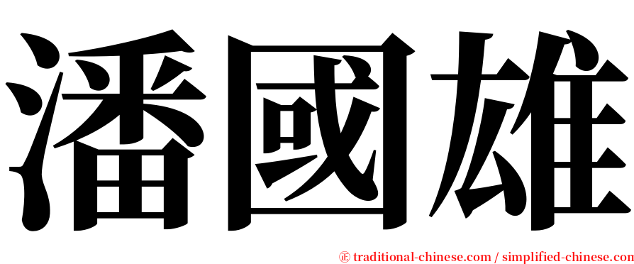 潘國雄 serif font
