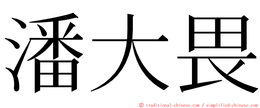 潘大畏 ming font