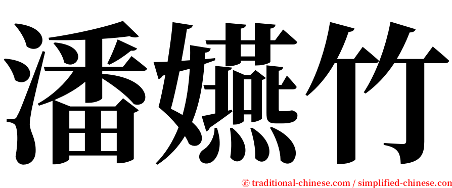 潘嬿竹 serif font