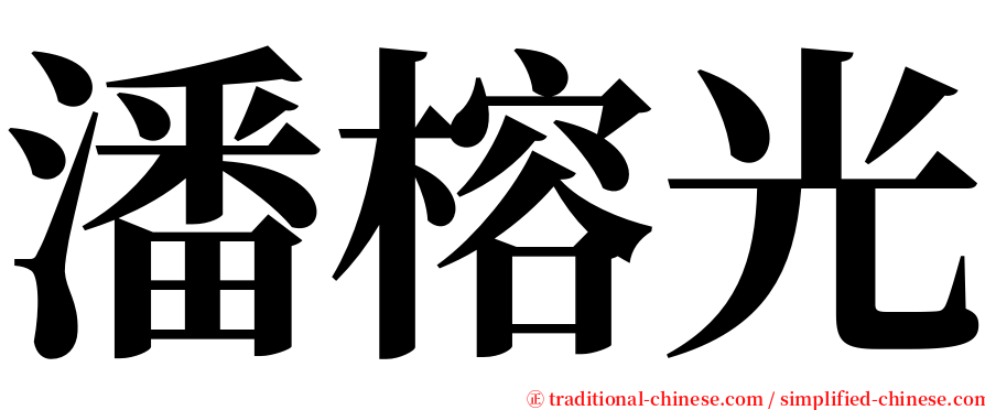 潘榕光 serif font