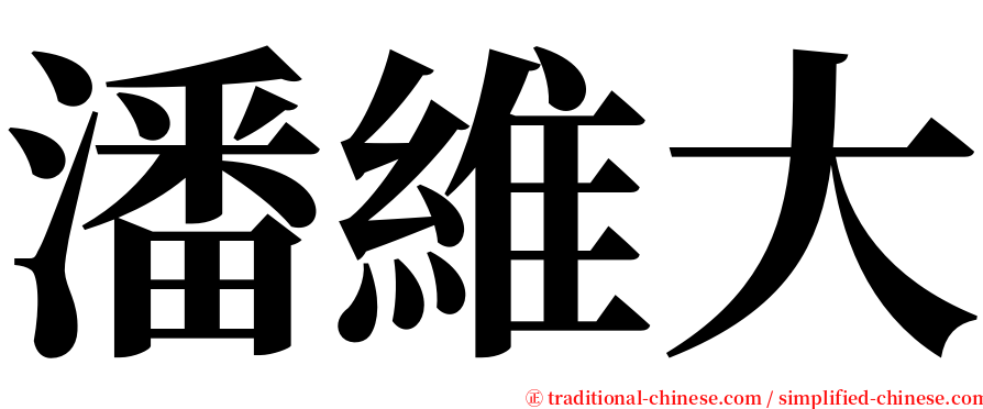 潘維大 serif font