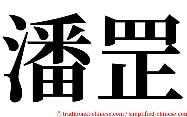 潘罡 serif font