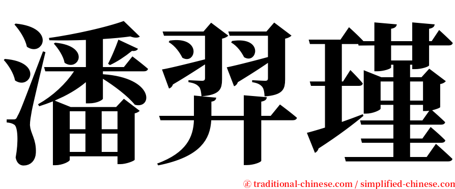 潘羿瑾 serif font