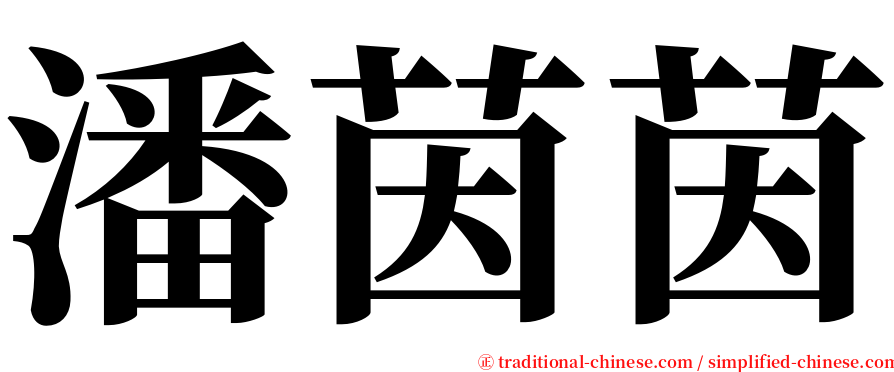 潘茵茵 serif font