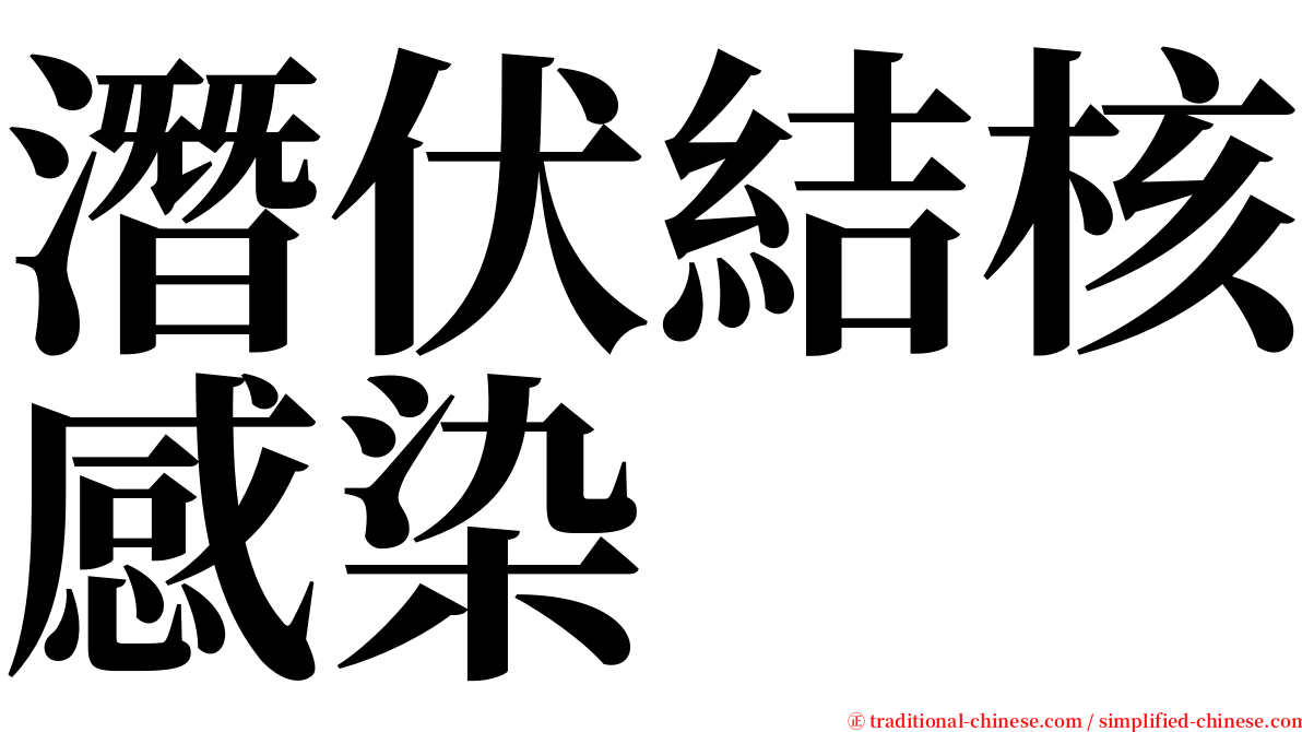 潛伏結核感染 serif font