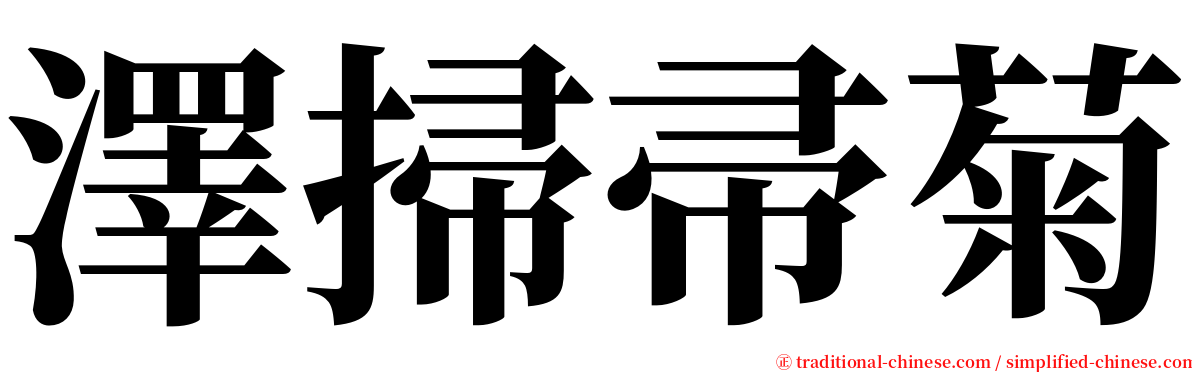 澤掃帚菊 serif font