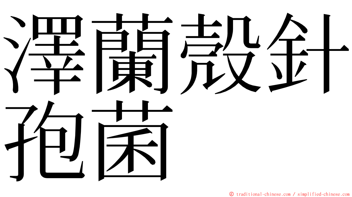 澤蘭殼針孢菌 ming font