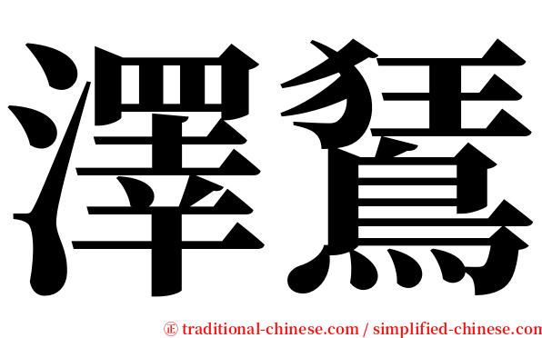 澤鵟 serif font