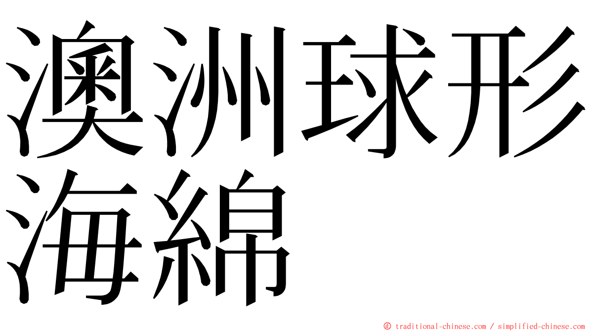 澳洲球形海綿 ming font