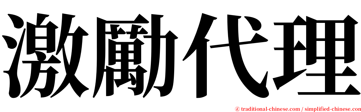 激勵代理 serif font