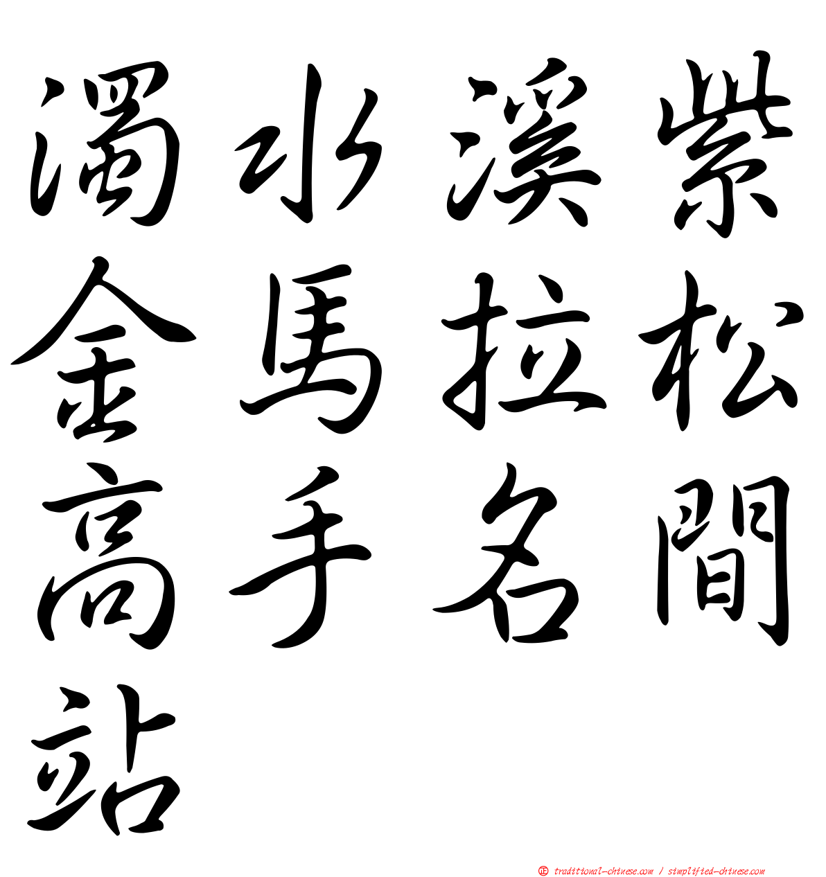 濁水溪紫金馬拉松高手名間站