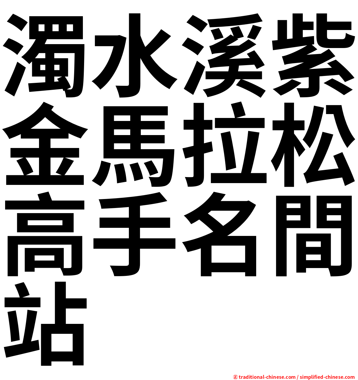 濁水溪紫金馬拉松高手名間站