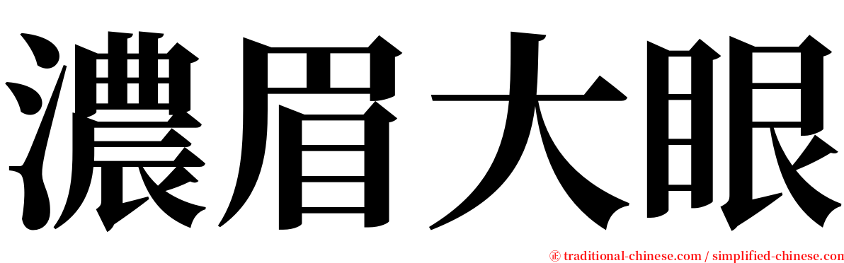 濃眉大眼 serif font