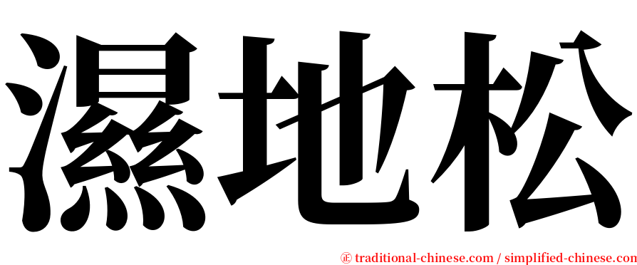 濕地松 serif font