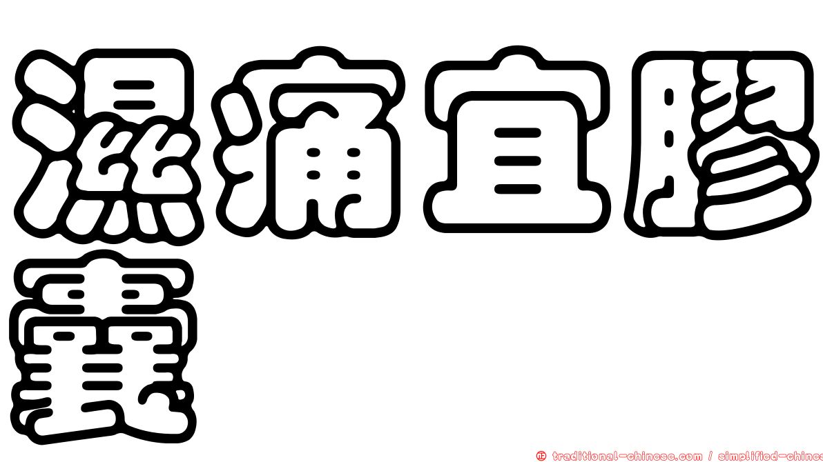 濕痛宜膠囊