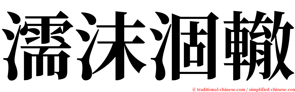 濡沫涸轍 serif font