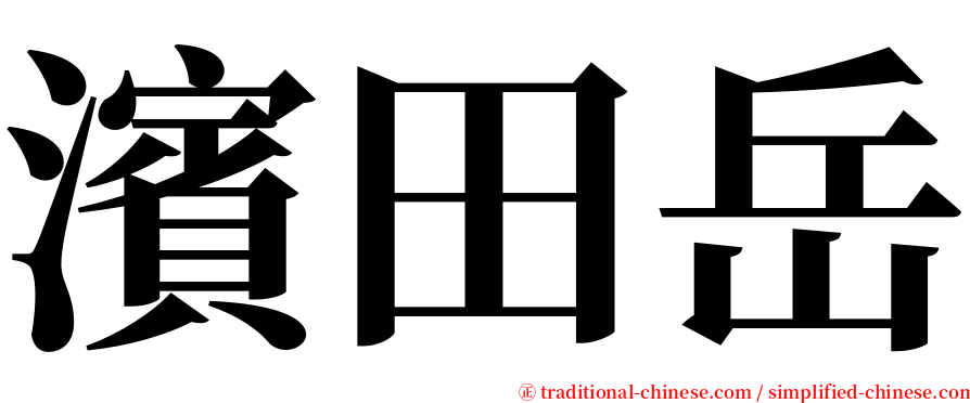 濱田岳 serif font