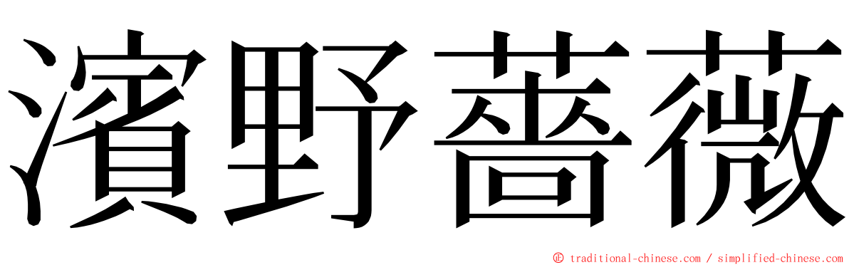 濱野薔薇 ming font