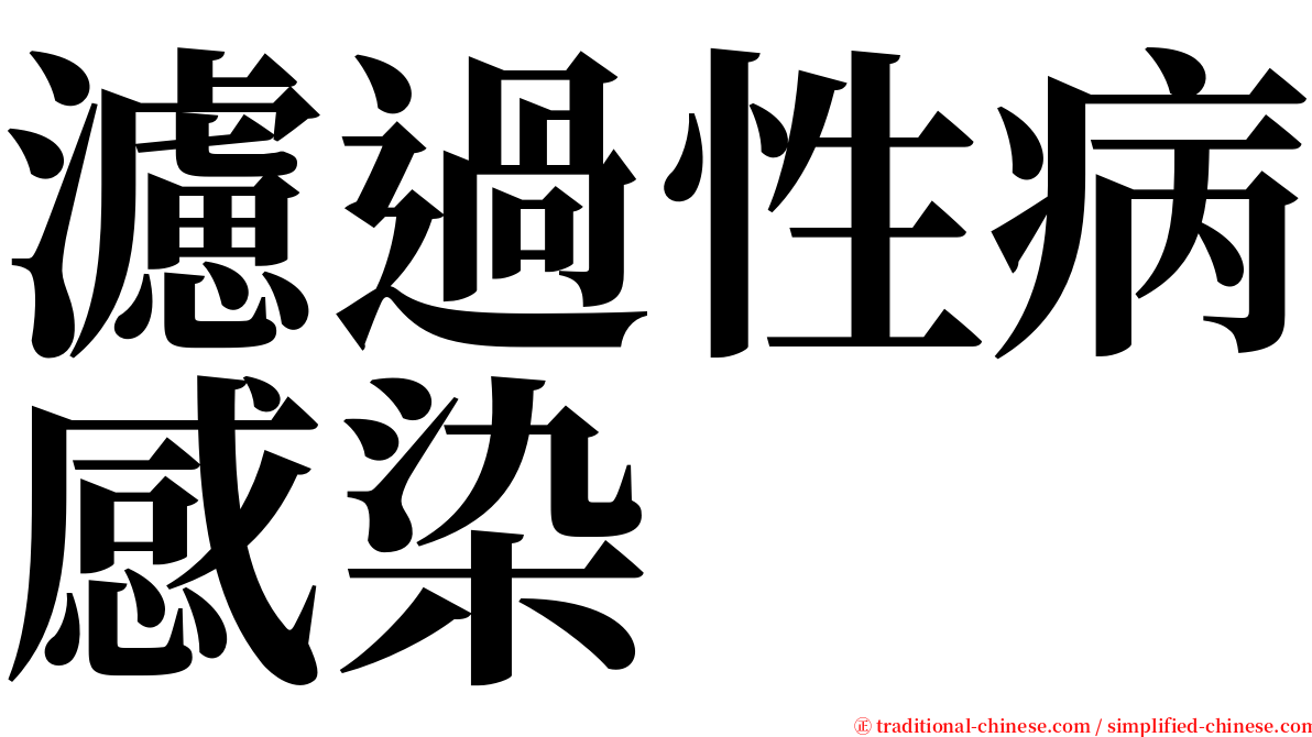 濾過性病感染 serif font