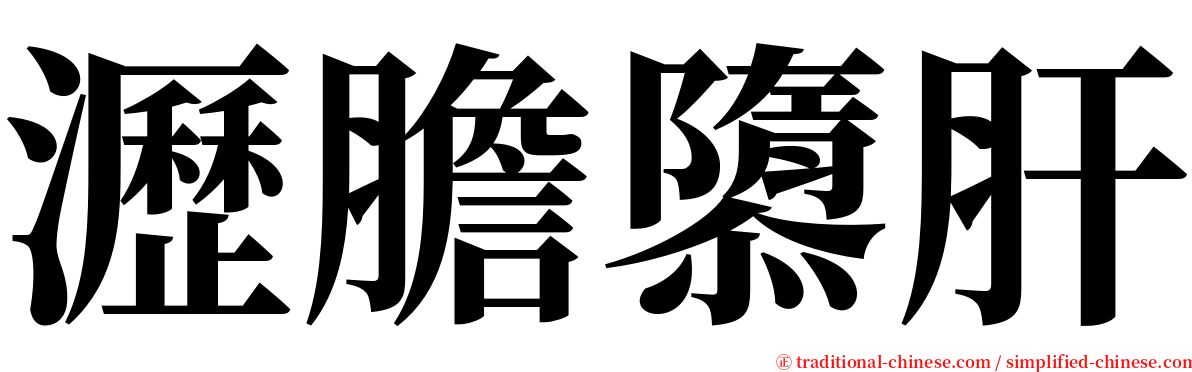 瀝膽隳肝 serif font