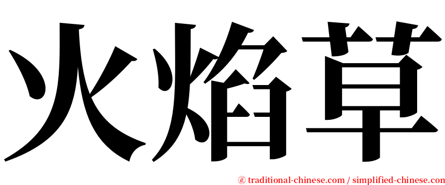 火焰草 serif font