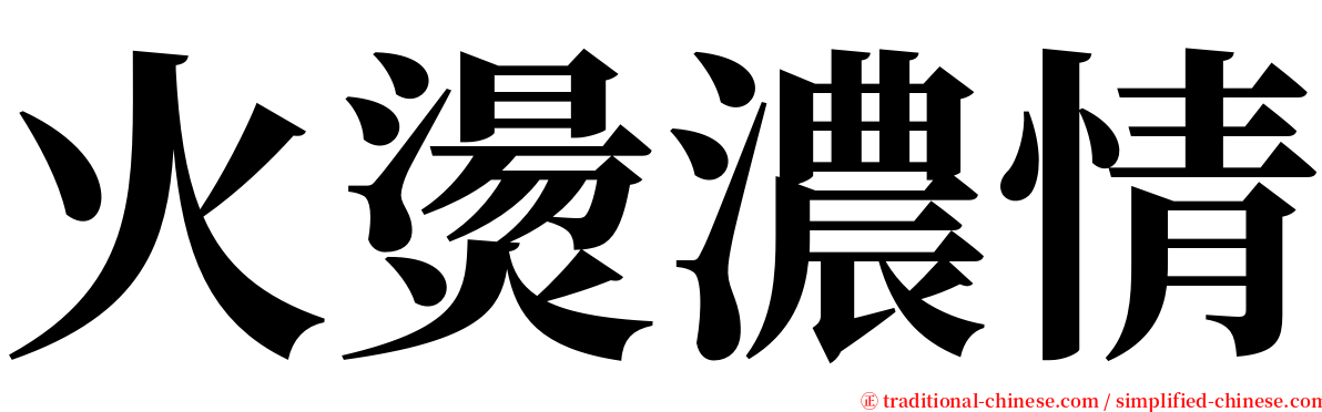 火燙濃情 serif font