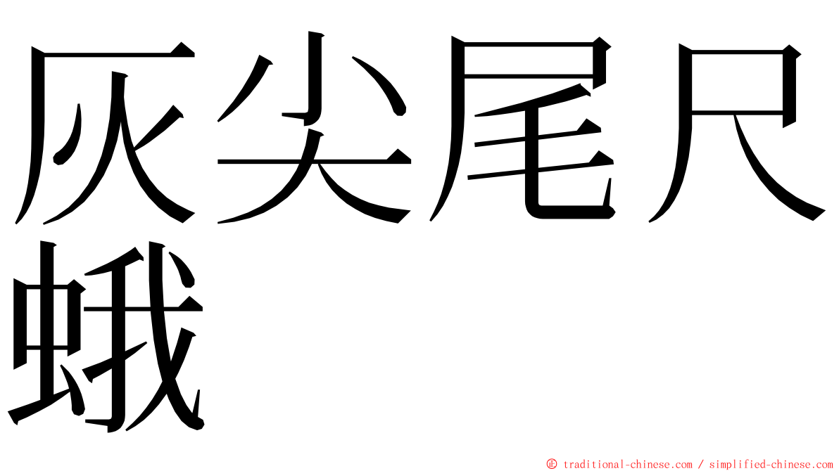 灰尖尾尺蛾 ming font