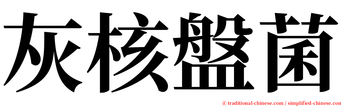 灰核盤菌 serif font