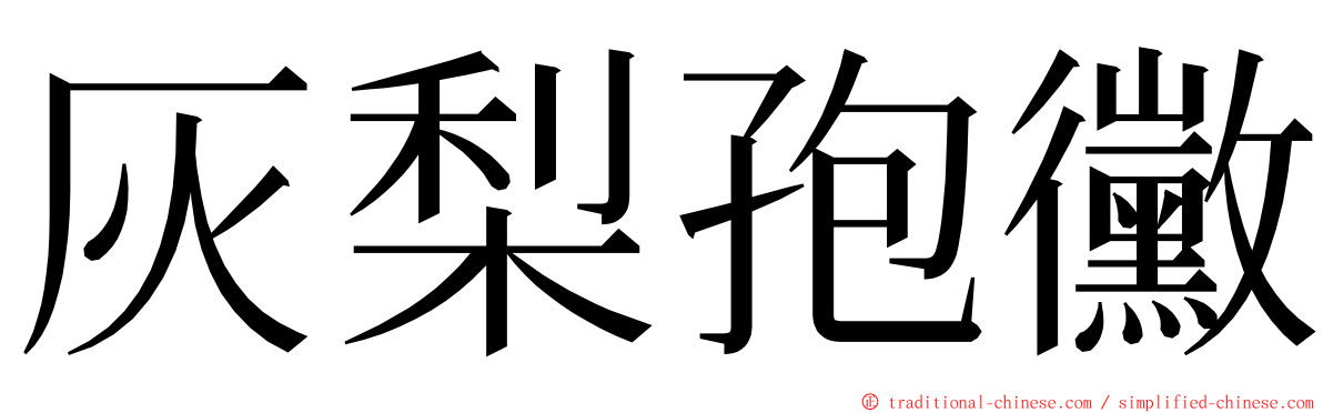 灰梨孢黴 ming font