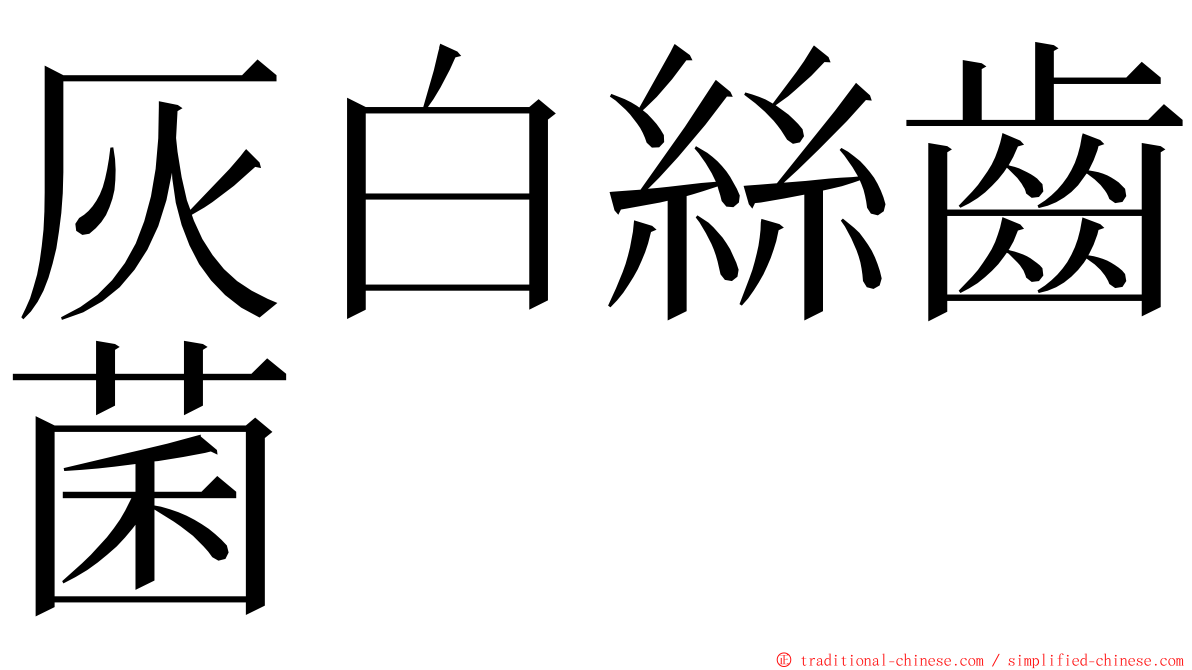 灰白絲齒菌 ming font