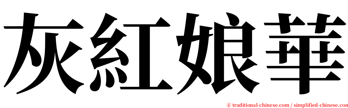 灰紅娘華 serif font