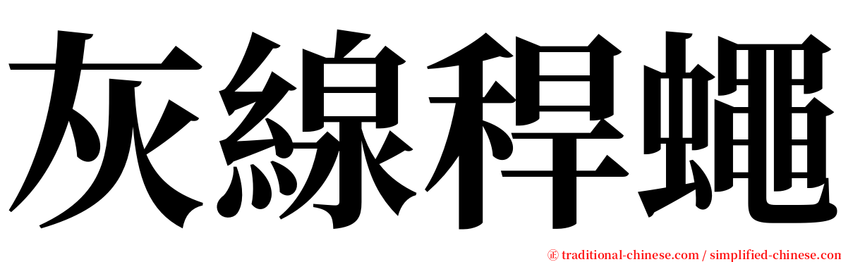 灰線稈蠅 serif font