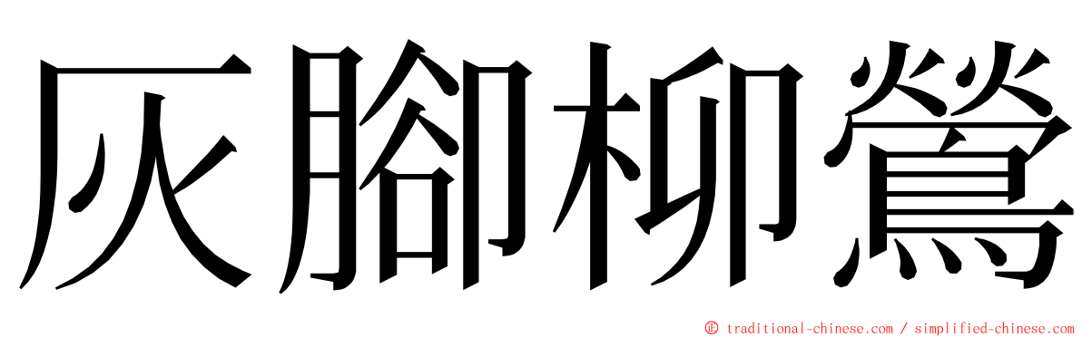 灰腳柳鶯 ming font