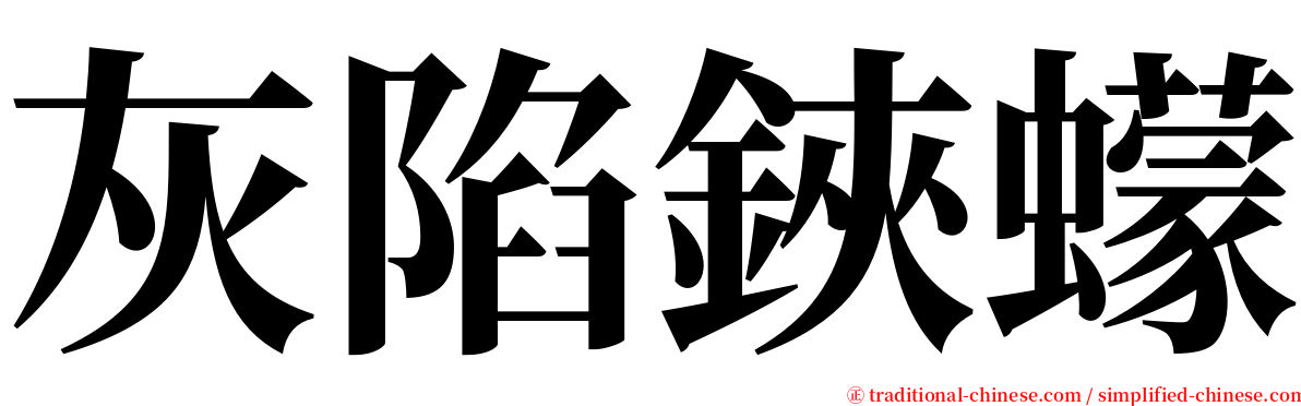 灰陷鋏蠓 serif font