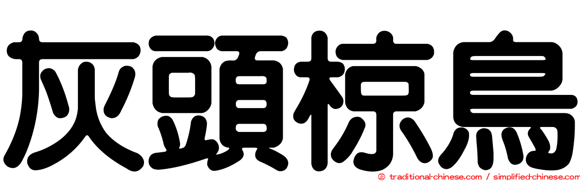 灰頭椋鳥