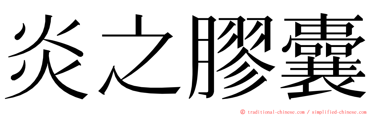 炎之膠囊 ming font