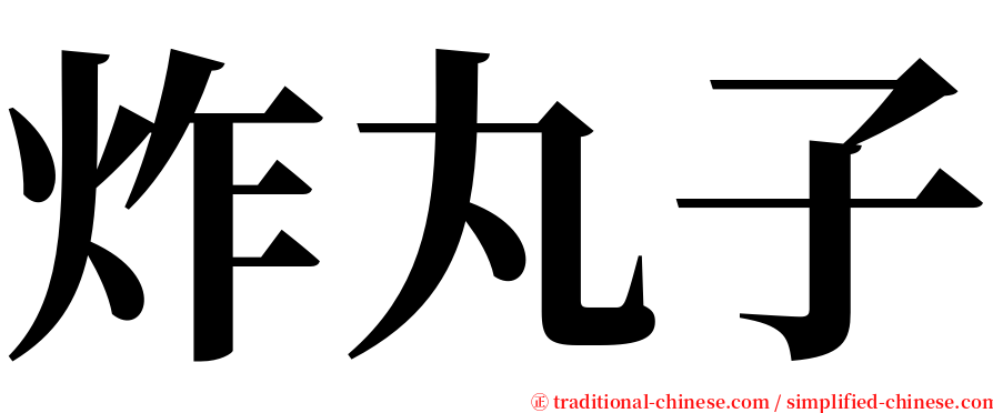 炸丸子 serif font