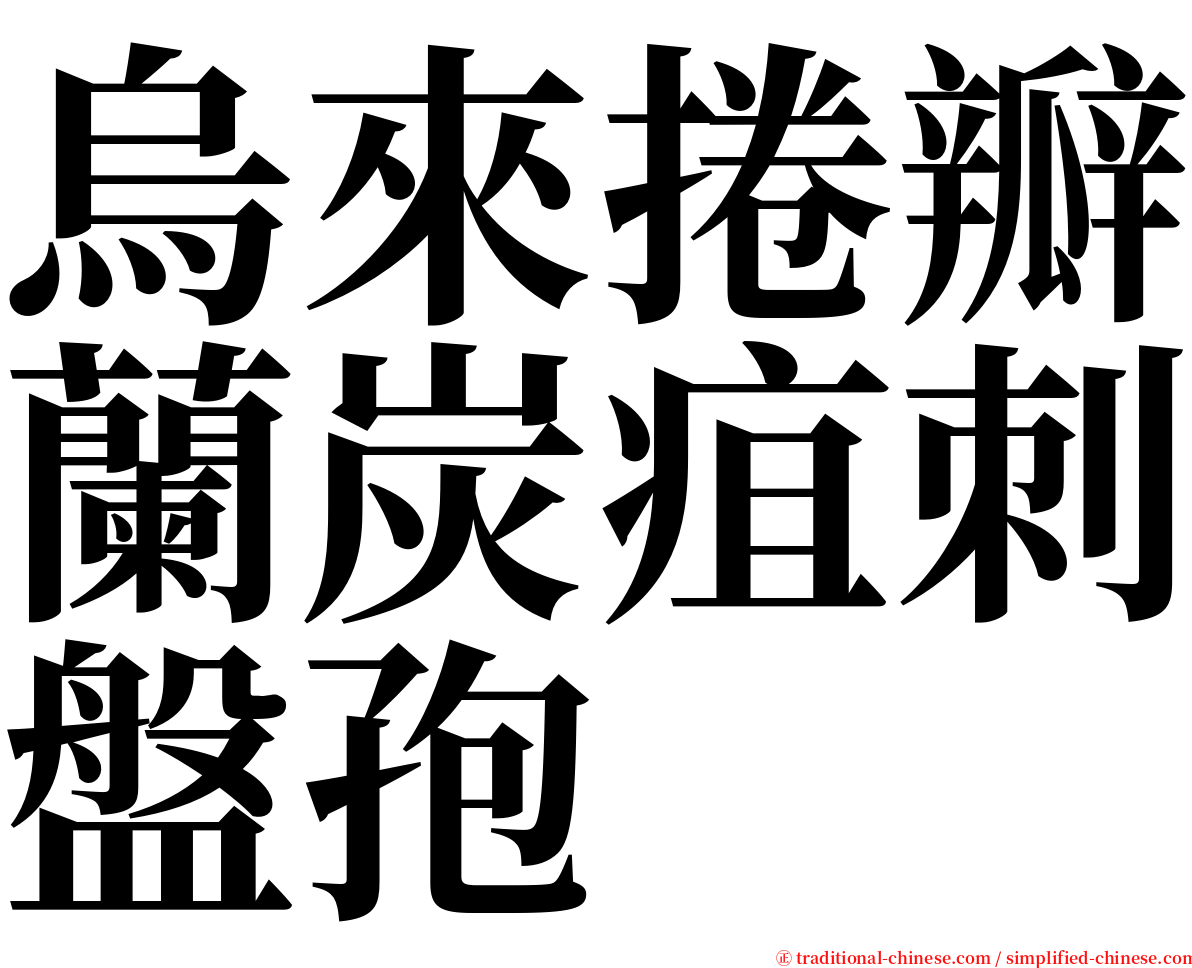 烏來捲瓣蘭炭疽刺盤孢 serif font