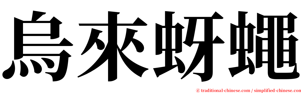 烏來蚜蠅 serif font