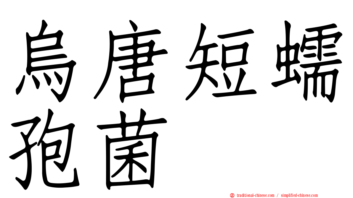 烏唐短蠕孢菌