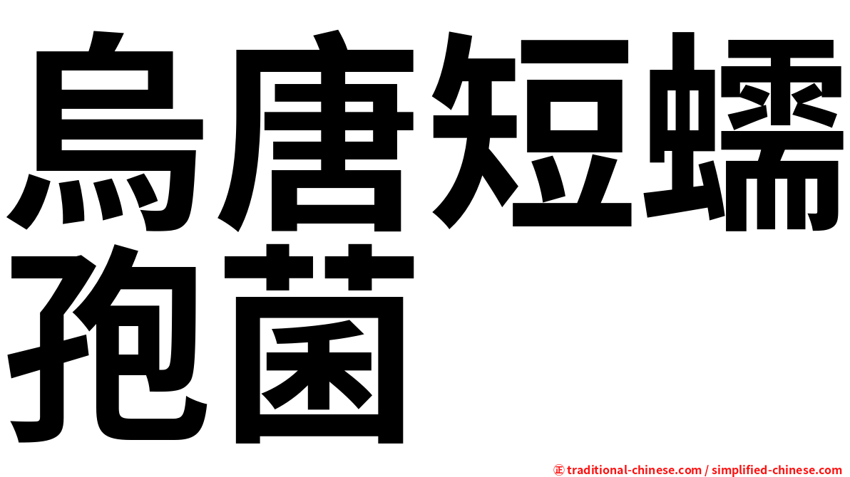 烏唐短蠕孢菌