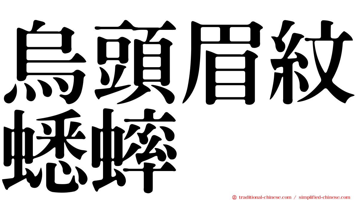 烏頭眉紋蟋蟀