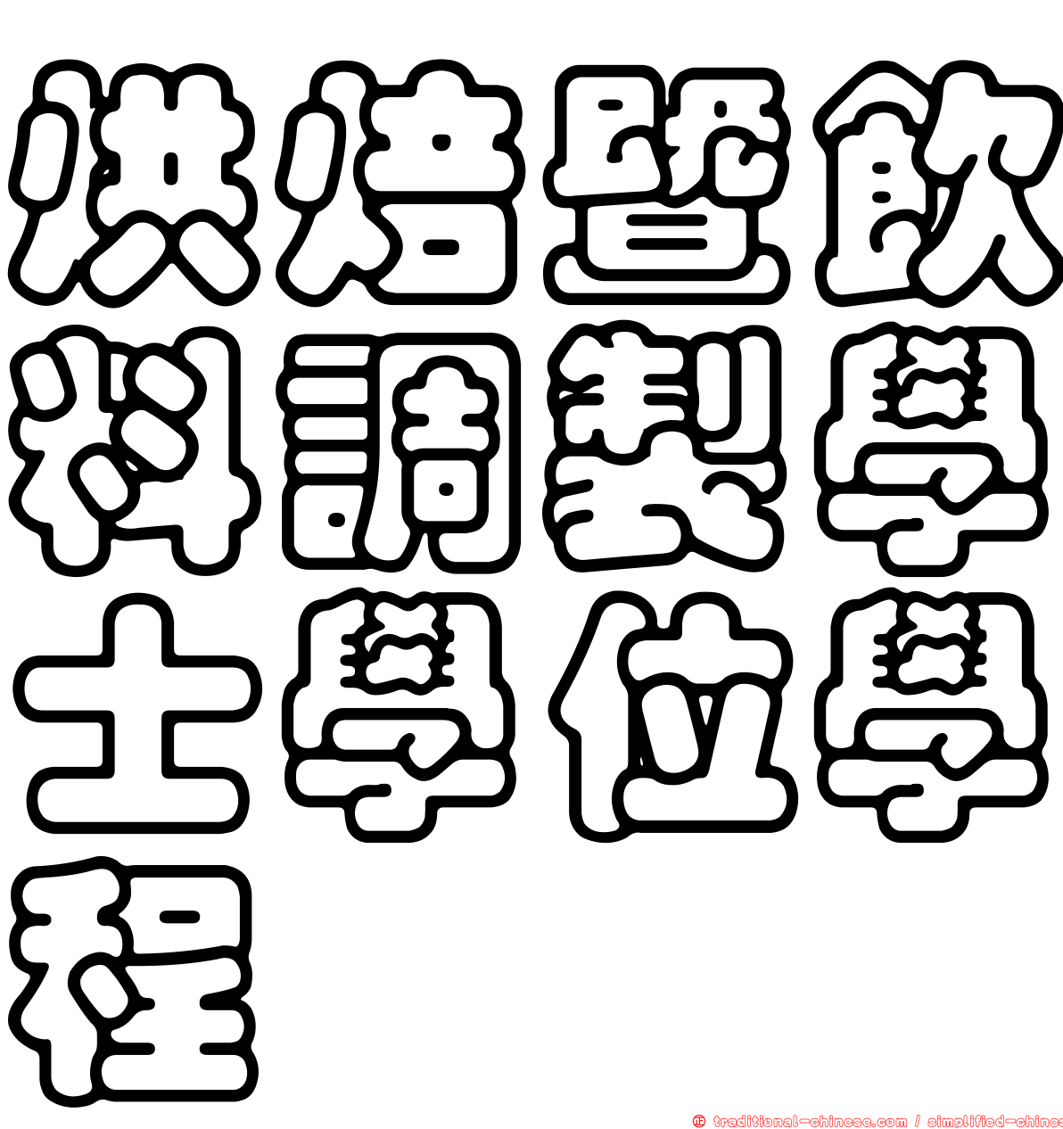 烘焙暨飲料調製學士學位學程