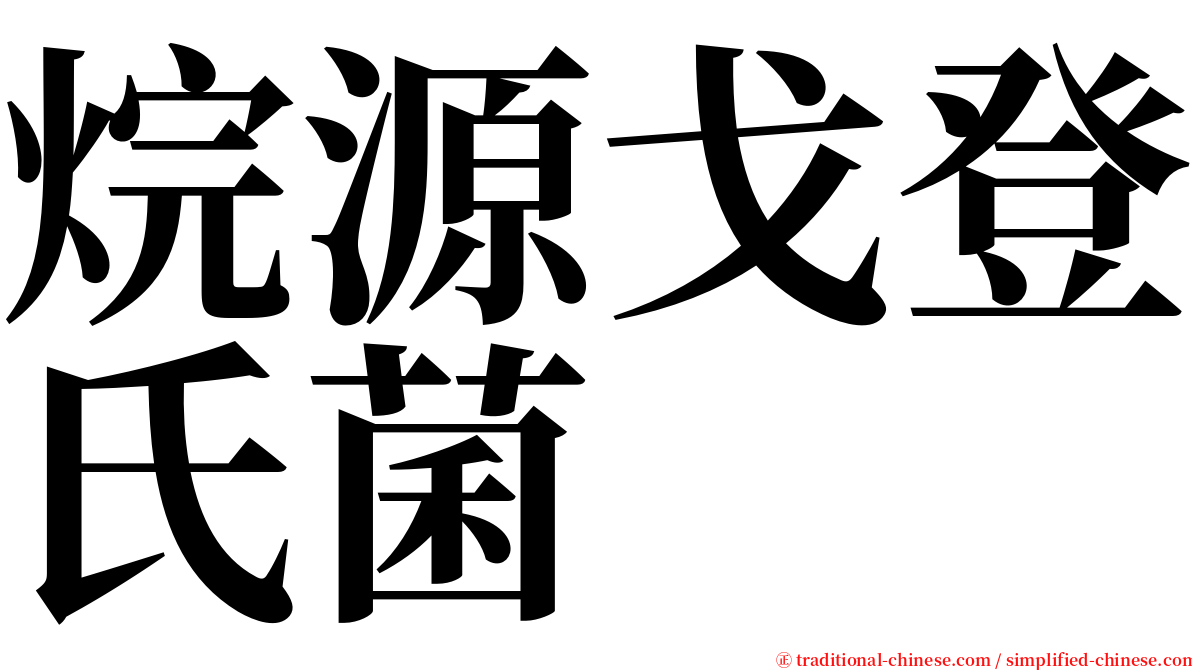 烷源戈登氏菌 serif font