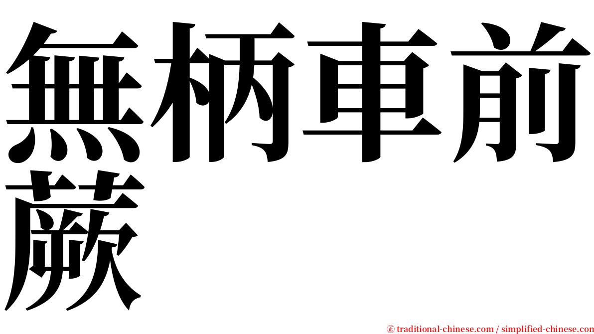 無柄車前蕨 serif font