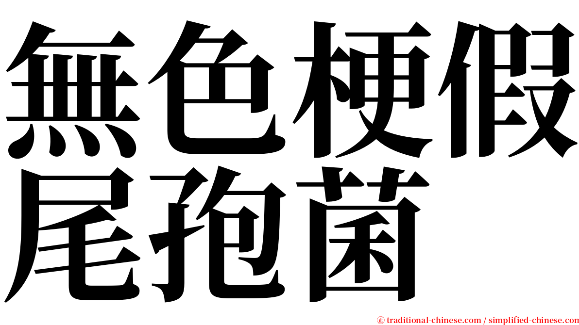 無色梗假尾孢菌 serif font