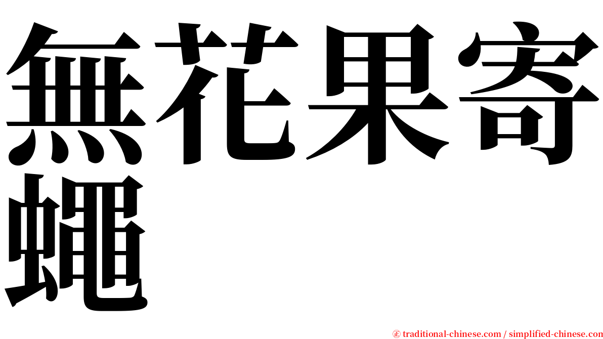 無花果寄蠅 serif font